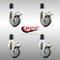 Service Caster 4 Inch 316SS Gray Poly Swivel 1-7/8 Inch Expanding Stem Caster Set Lock Brake SCC-SS316TTLEX20S414-PPUB-178-4 - alternate 3
